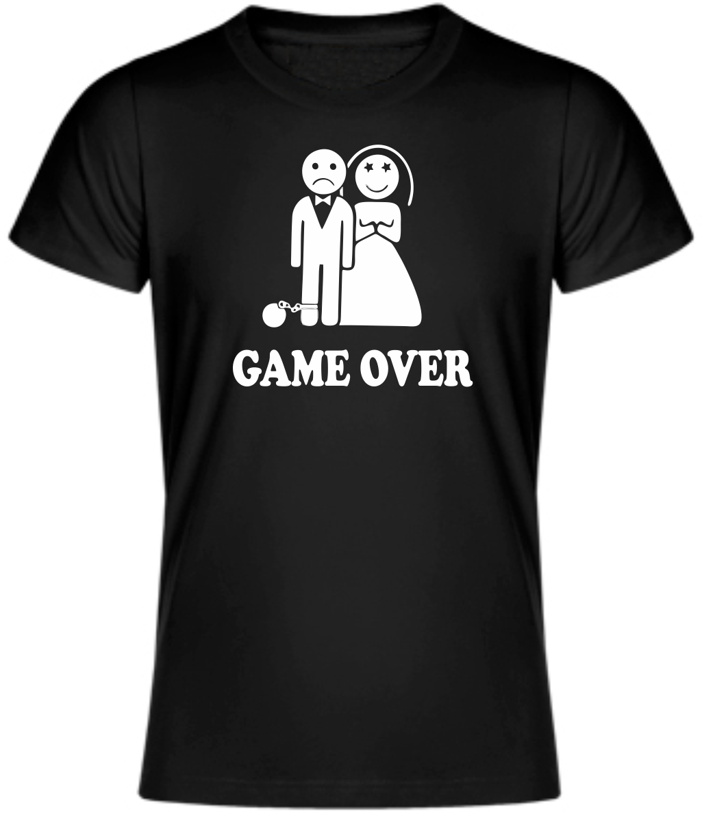 game over logo wedding